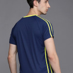 Men Navy Blue Slim Fit T-shirt