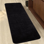 Black Solid Anti-Skid Floor Runner