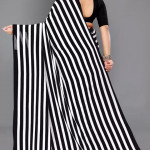 Striped Daily Wear Georgette Saree