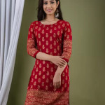 Women Kurta and Sharara Set Rayon