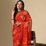 Floral Printed Brasso Saree