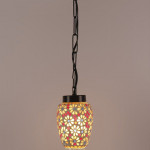 Multicoloured Mosiac Glass Hanging Lamp