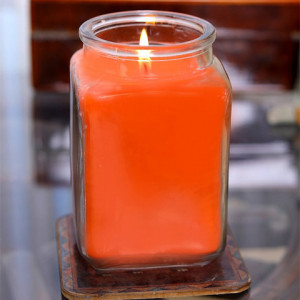 Orange Scented Glass Jar Aroma Candle