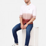 Men Rust Slim Fit Casual Shirt